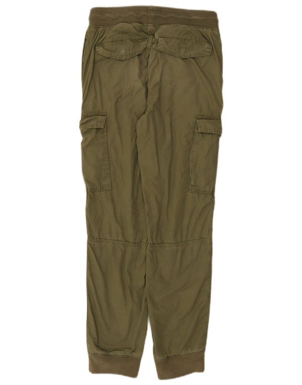 Gap Boys Joggers Cargo Trousers 11-12 Years W26 L27 Green Cotton