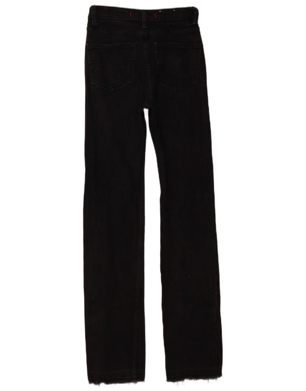Zara Womens Straight Jeans EU 32 2XS W22 L32 Black Cotton