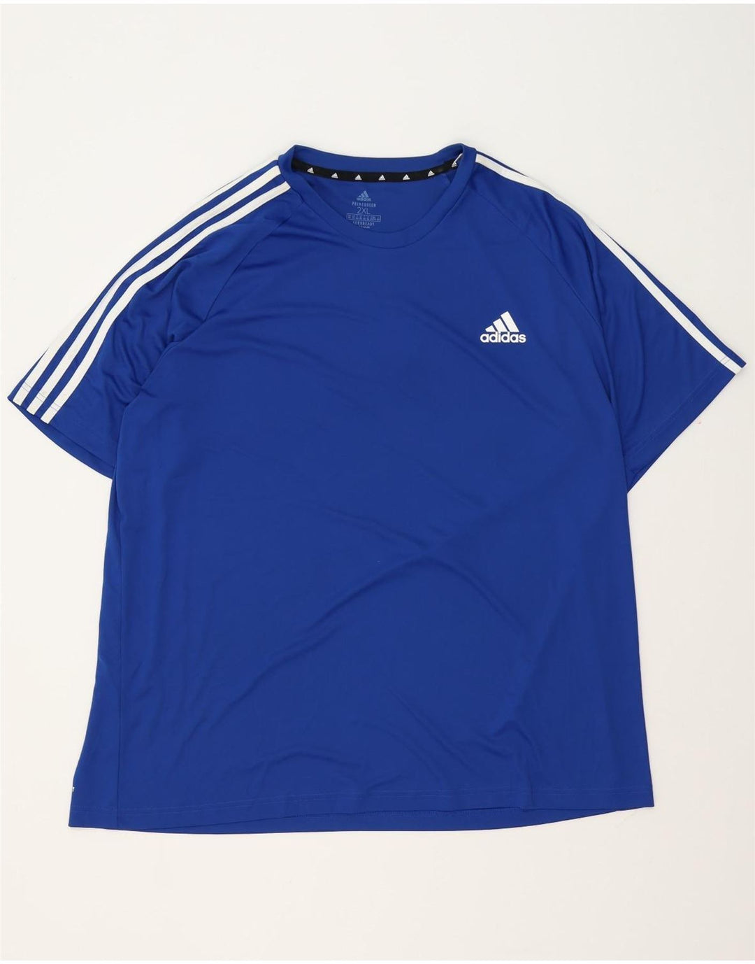 Adidas Mens Aeroready T-Shirt Top 2XL Blue Polyester