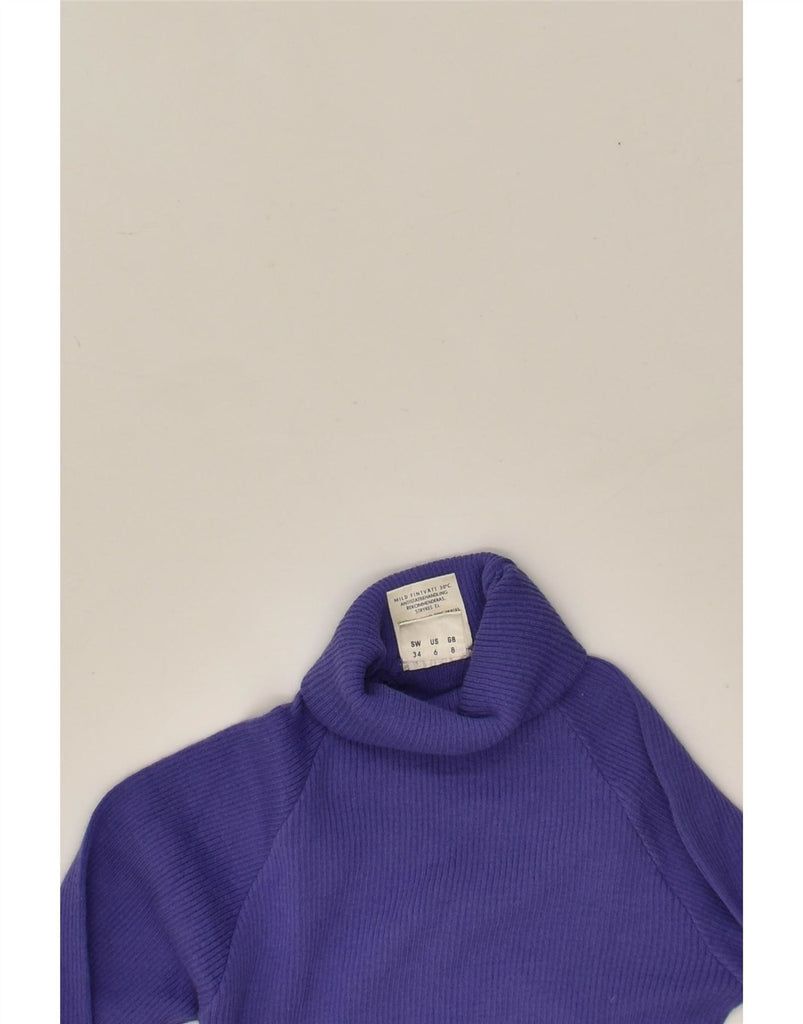 VINTAGE Womens 3/4 Sleeve Roll Neck Jumper Sweater UK 8 Small  Purple | Vintage Vintage | Thrift | Second-Hand Vintage | Used Clothing | Messina Hembry 