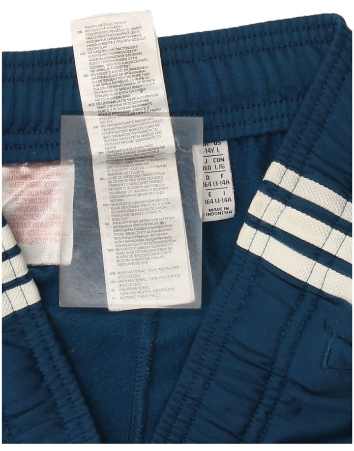 Adidas Boys Sport Shorts 13-14 Years Blue Polyester