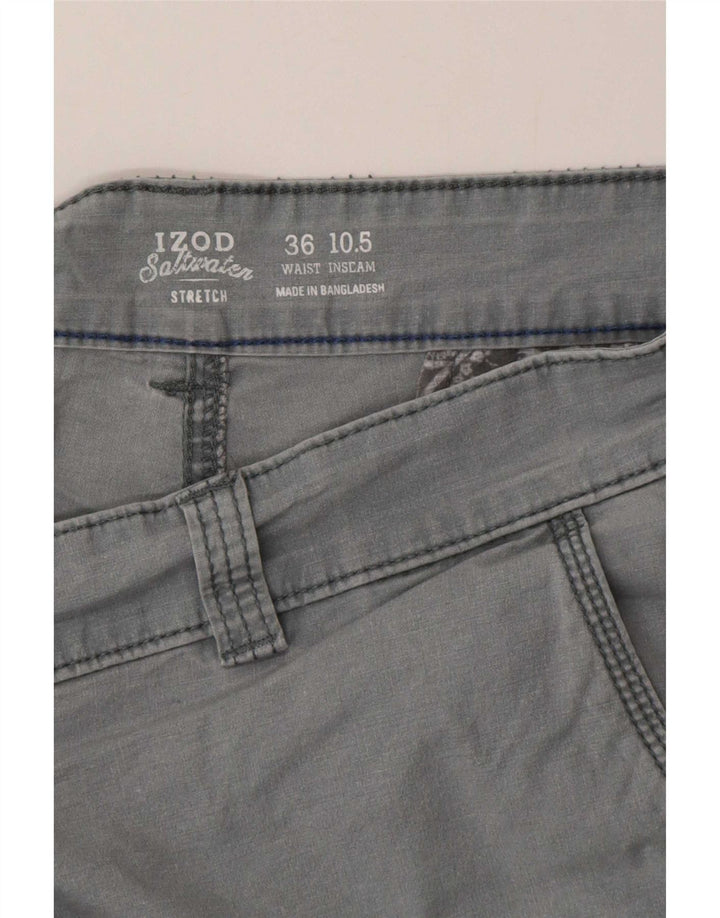 Izod Mens Salt Water Cargo Shorts Large W36 Grey
