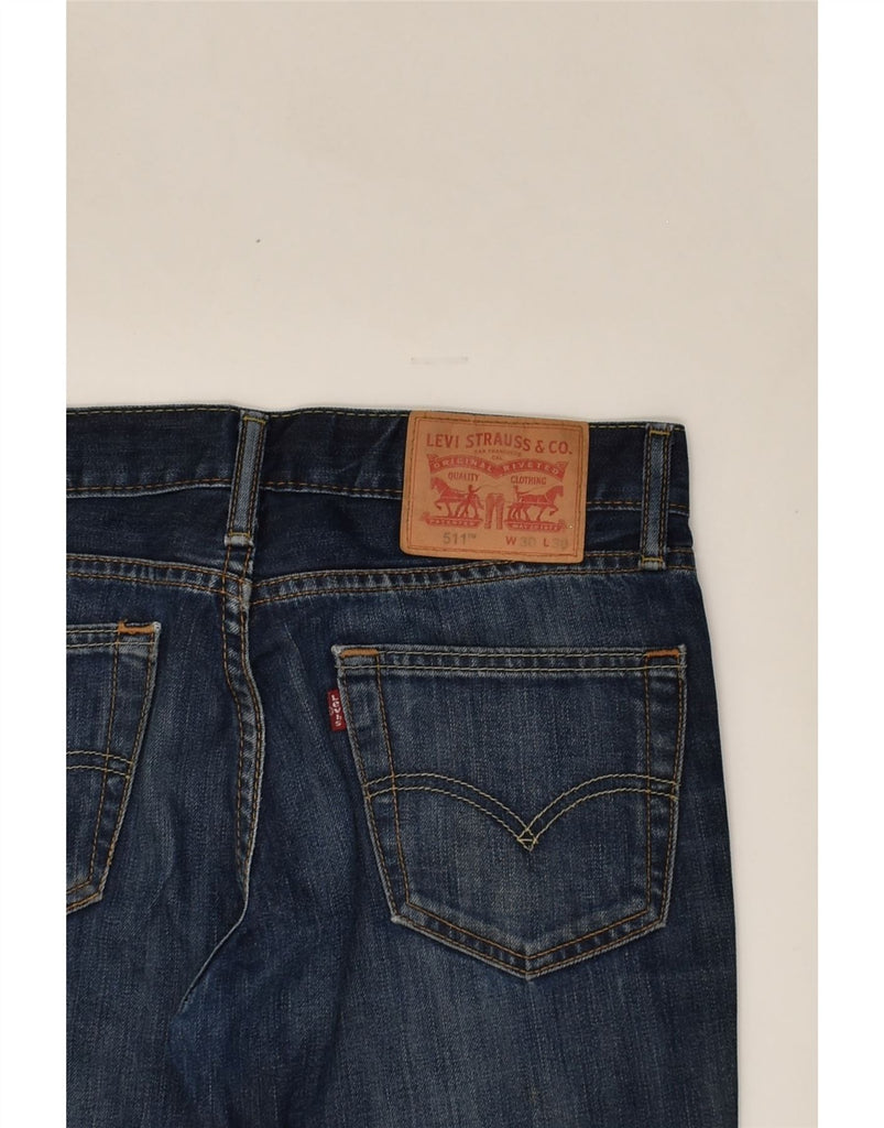 LEVI'S Womens 511 Slim Jeans W30 L30 Blue Cotton | Vintage Levi's | Thrift | Second-Hand Levi's | Used Clothing | Messina Hembry 