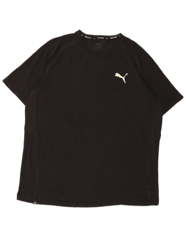 Puma Mens T-Shirt Top 2XL Black Cotton