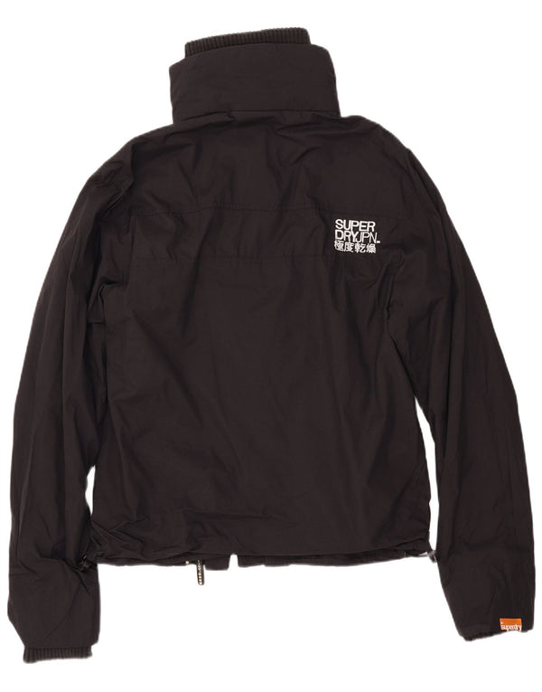 SUPERDRY Womens Windbreaker Jacket UK 16 Large Black