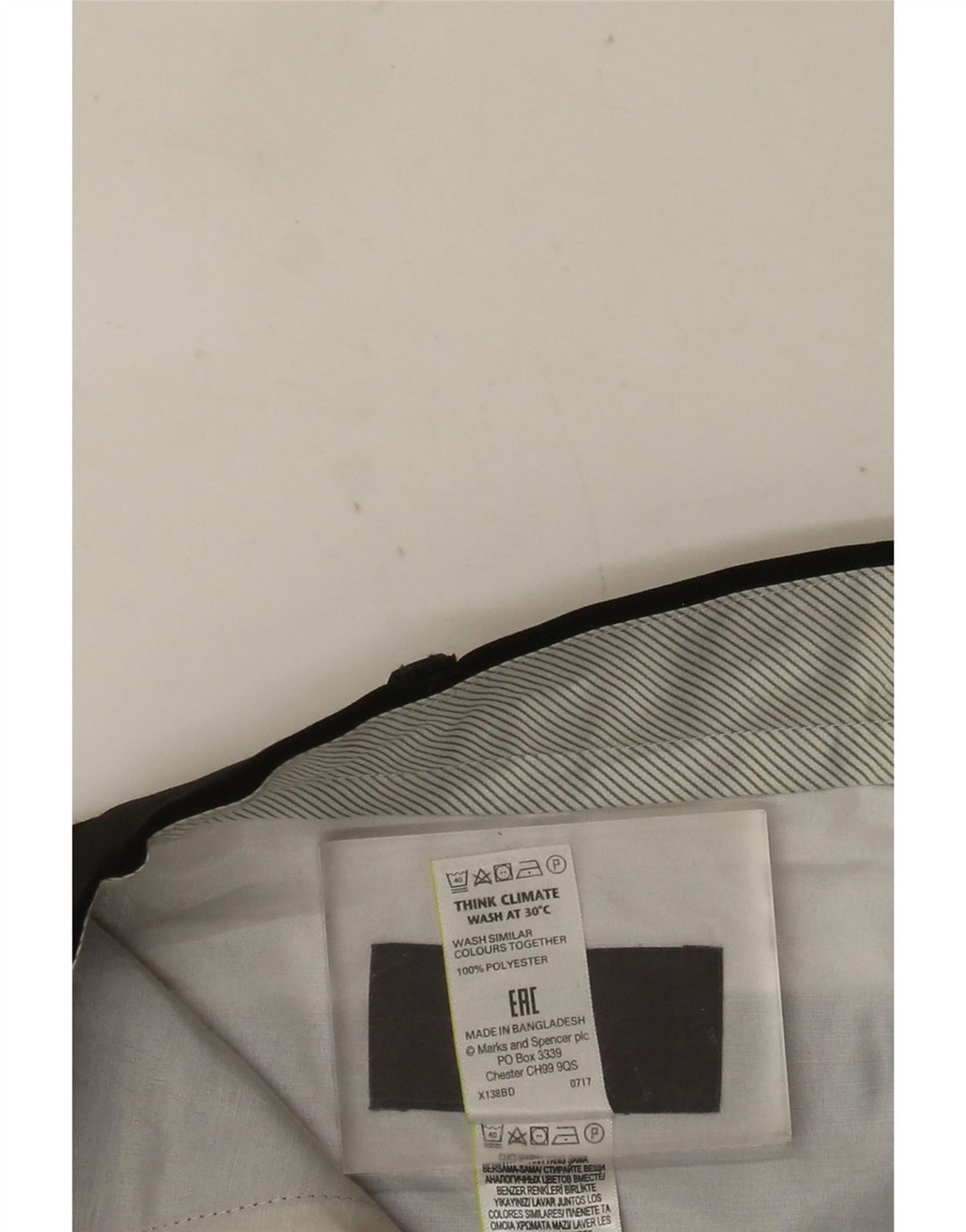 MARKS & SPENCER Mens Regular Fit Suit Trousers W36 L33 Black Polyester
