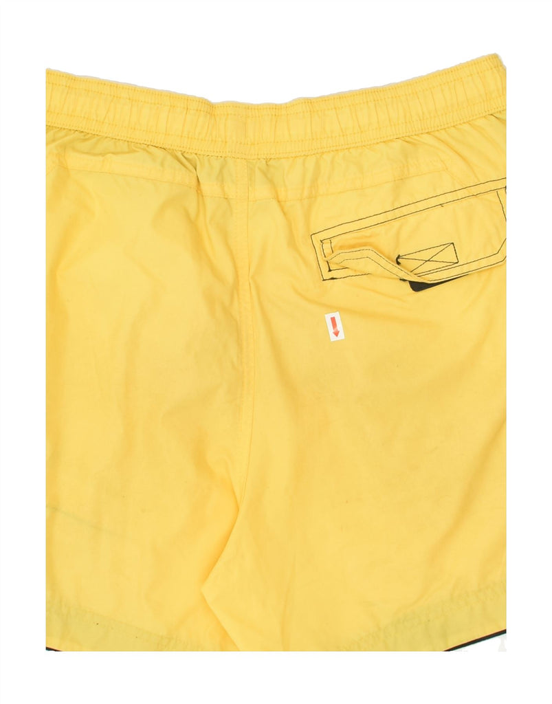 TIMBERLAND Mens Graphic Regular Fit Sport Shorts Medium Yellow Vintage Timberland and Second-Hand Timberland from Messina Hembry 