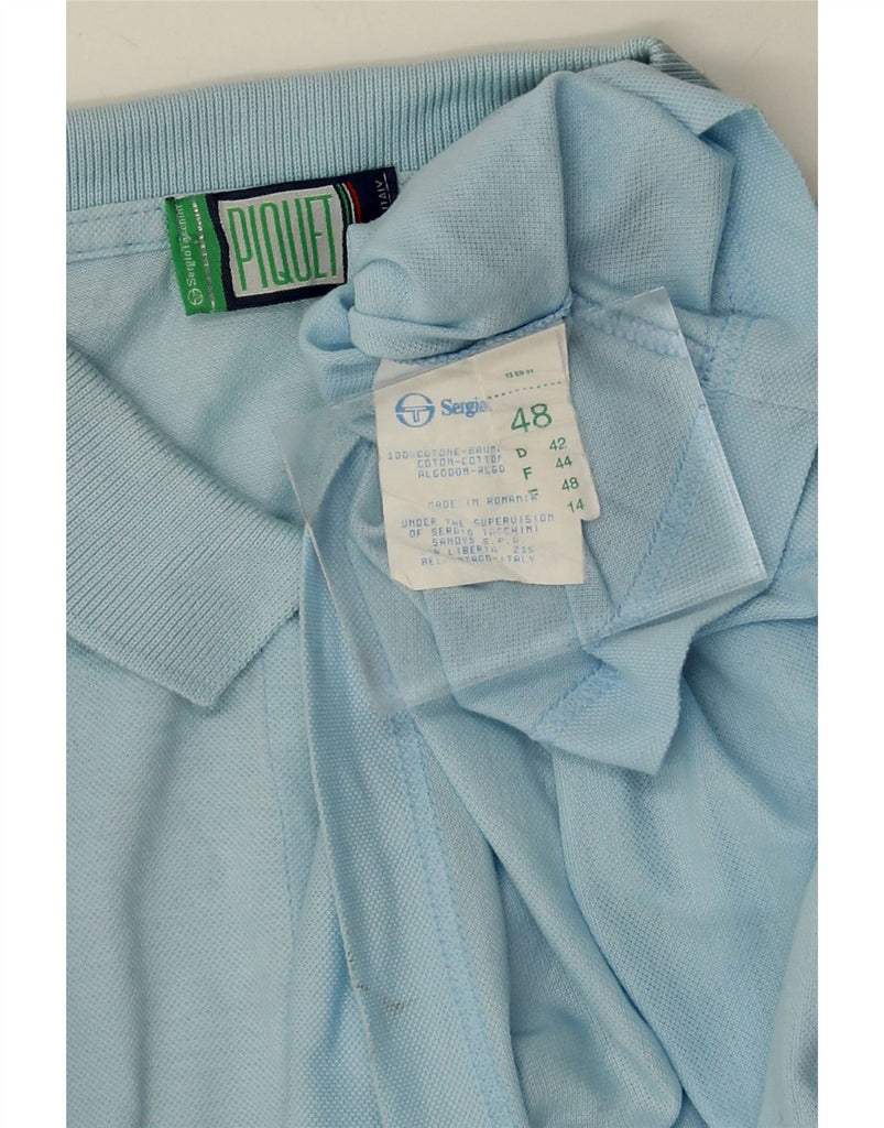 SERGIO TACCHINI Womens Polo Shirt IT 48 XL Blue Cotton Vintage Sergio Tacchini and Second-Hand Sergio Tacchini from Messina Hembry 