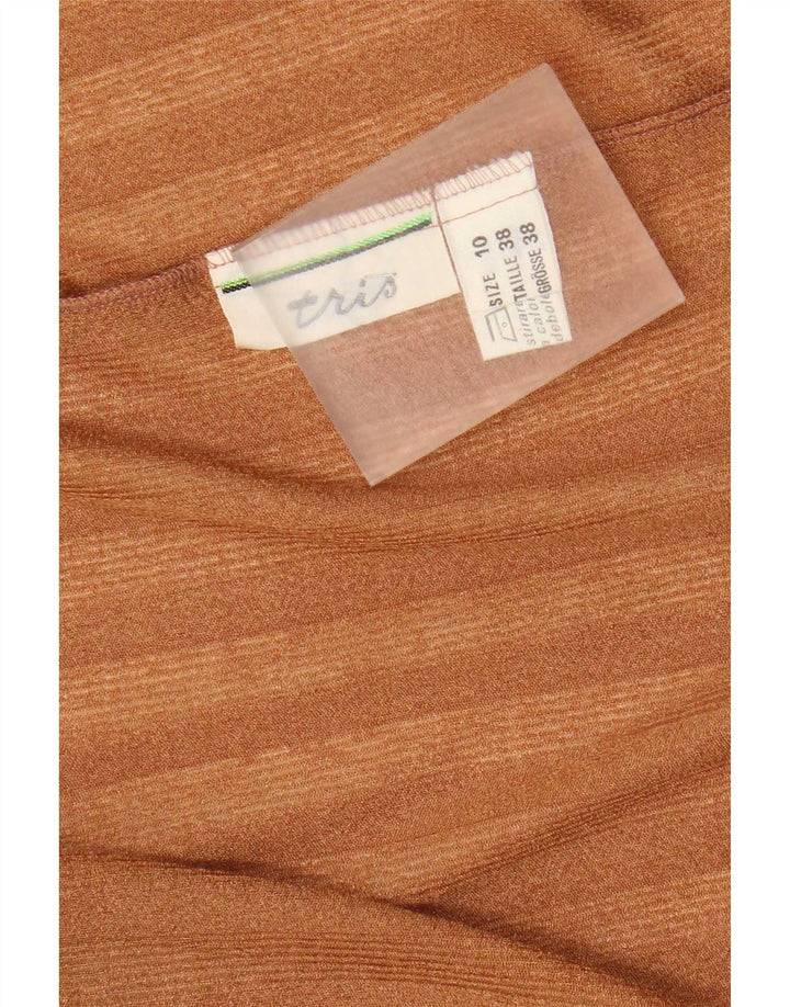 Tris Womens Oversized Cardigan Top UK 10 Small Brown Striped