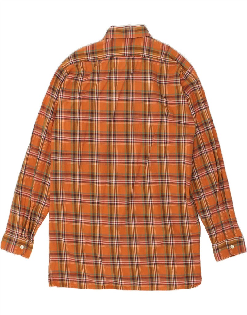 VINTAGE Mens Shirt Medium Orange Check | Vintage Vintage | Thrift | Second-Hand Vintage | Used Clothing | Messina Hembry 