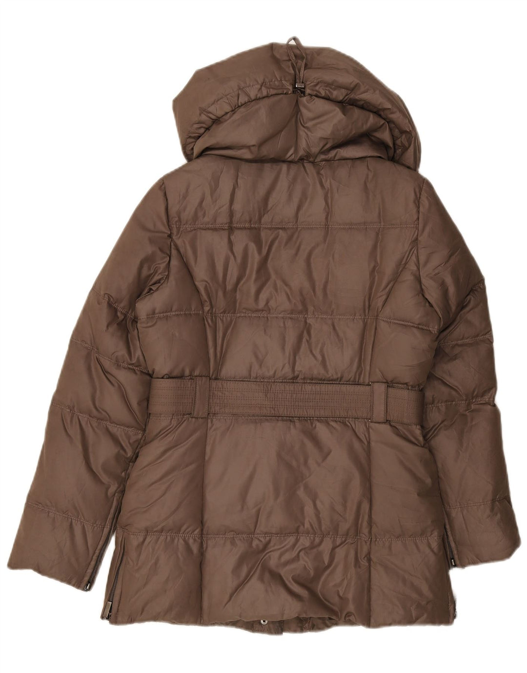 Zara Womens Padded Jacket UK 8 Small Brown Polyester