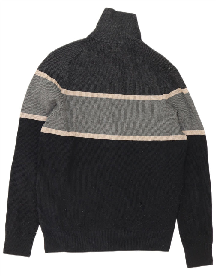 Marks & Spencer Mens Zip Neck Jumper Sweater Medium Multicoloured