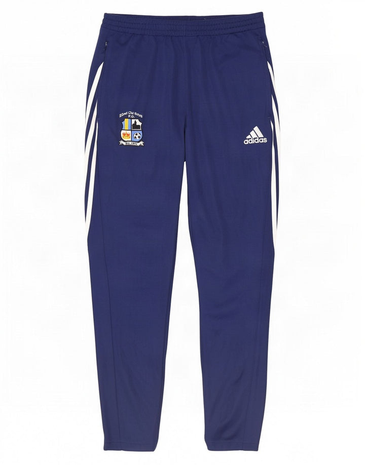 Adidas Mens Climalite Tracksuit Trousers Large Navy Blue Polyester