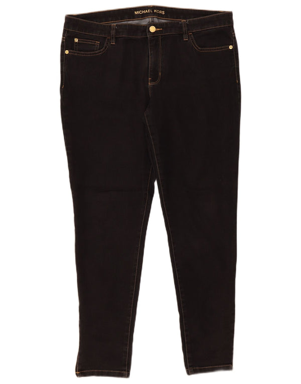 Michael Kors Womens Jegging Jeans US 12 Large W31 L31 Black Cotton