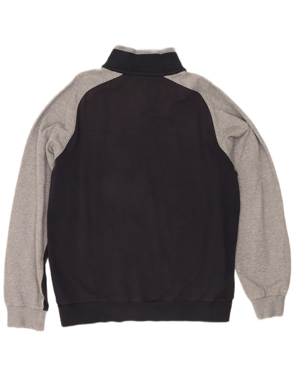 Champion Mens Tracksuit Top Jacket XL Navy Blue Colourblock Cotton