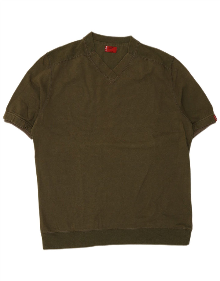Levi's Mens T-Shirt Top Large Green Cotton