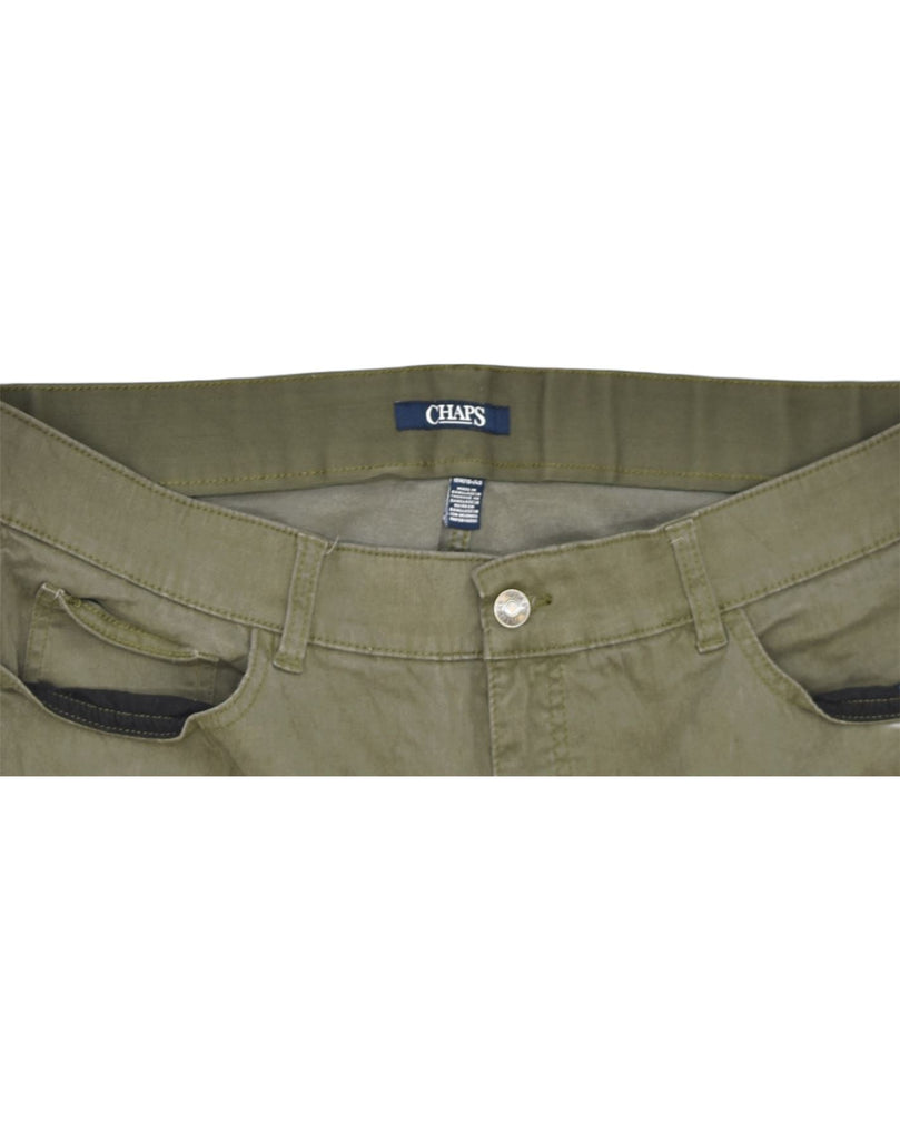 CHAPS Womens Slim Casual Trousers W40 L30 Khaki Cotton | Vintage | Thrift | Second-Hand | Used Clothing | Messina Hembry 