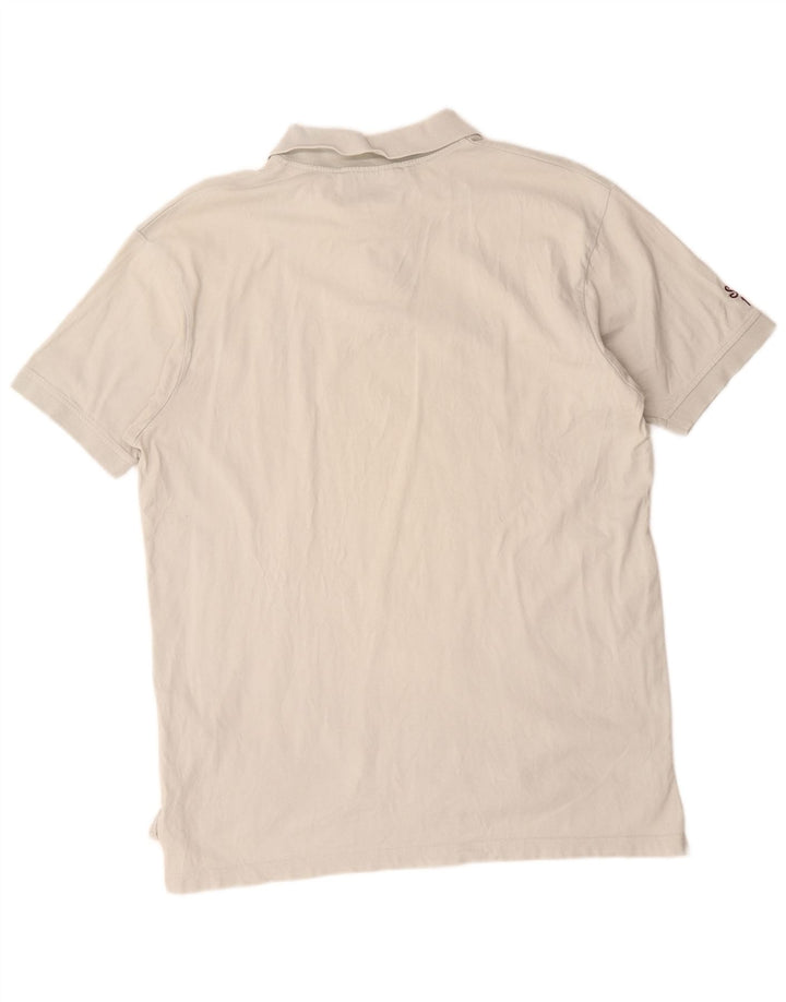 Umbro Mens Graphic Polo Shirt Large White Cotton