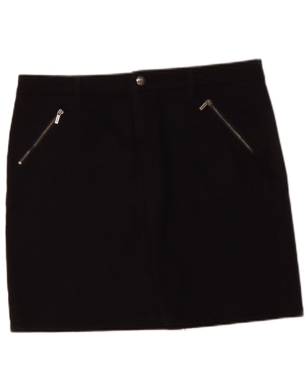 Tommy Hilfiger Womens Mini Skirt US 10 Large W34  Black Cotton