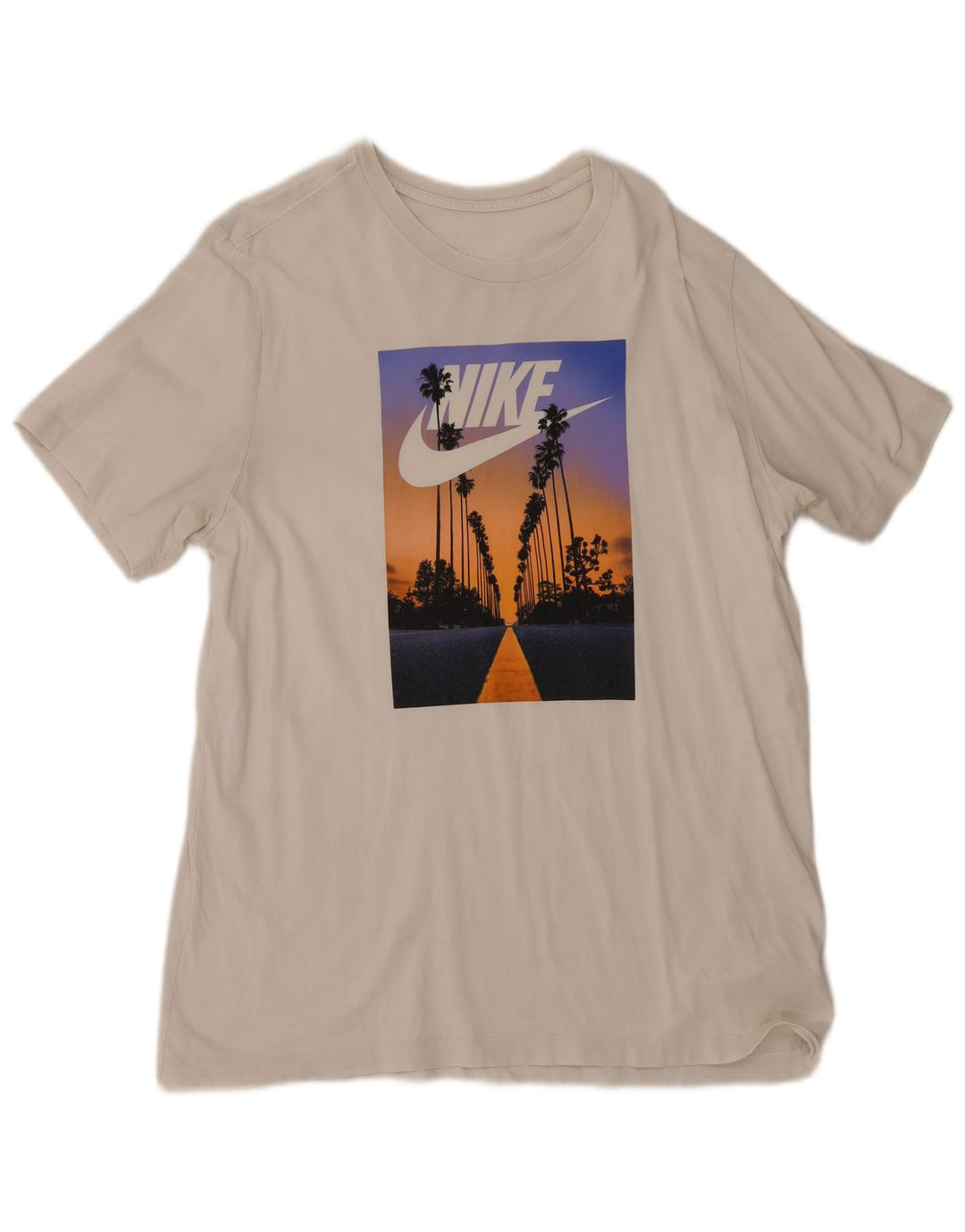 Nike Mens Graphic T-Shirt Top Large White Cotton