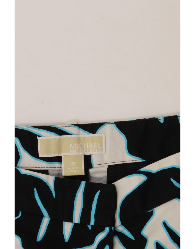 MICHAEL KORS Womens Chino Shorts US 10 Large W34  Black Floral Cotton Vintage Michael Kors and Second-Hand Michael Kors from Messina Hembry 