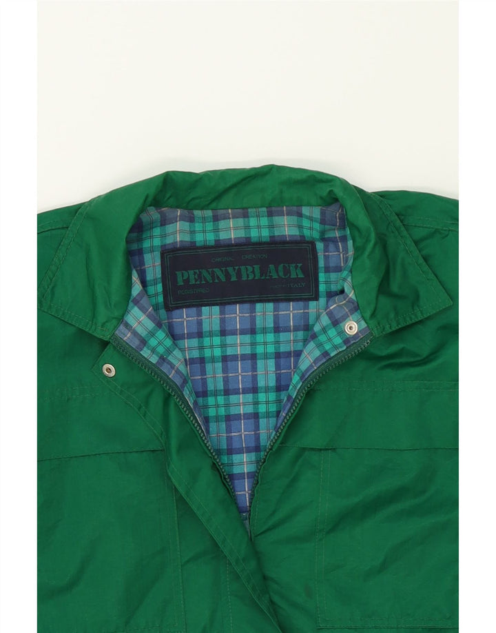 PENNY BLACK Womens Oversized Windbreaker Jacket UK 14 Large Green Vintage Penny Black and Second-Hand Penny Black from Messina Hembry 