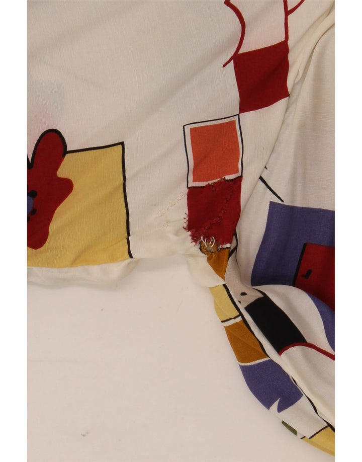Vintage Womens Oversized Graphic Shirt Blouse UK 16 Large Multicoloured