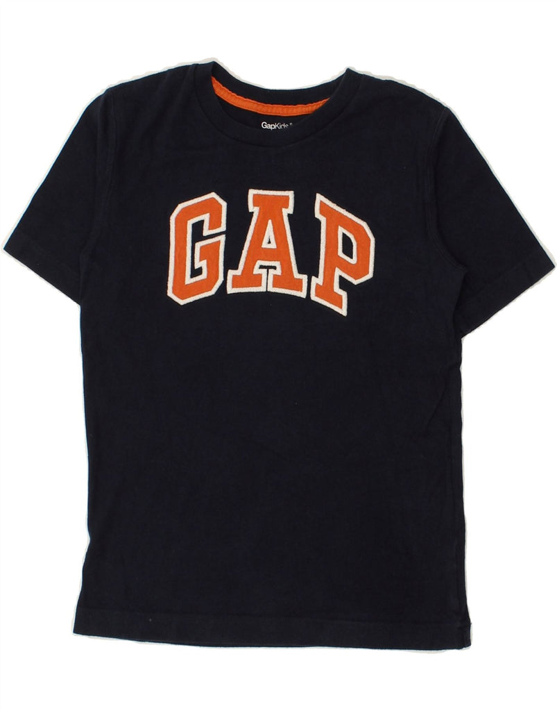 GAP Boys Graphic T-Shirt Top 6-7 Years Small Navy Blue Cotton | Vintage Gap | Thrift | Second-Hand Gap | Used Clothing | Messina Hembry 