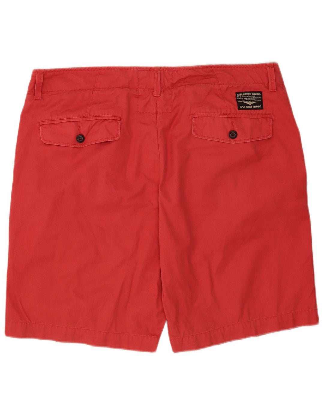 Replay Mens Chino Shorts W36 Large Red