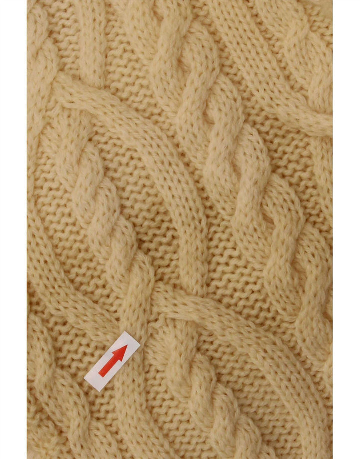 St Michael Mens Crew Neck Jumper Sweater Large Yellow Wool