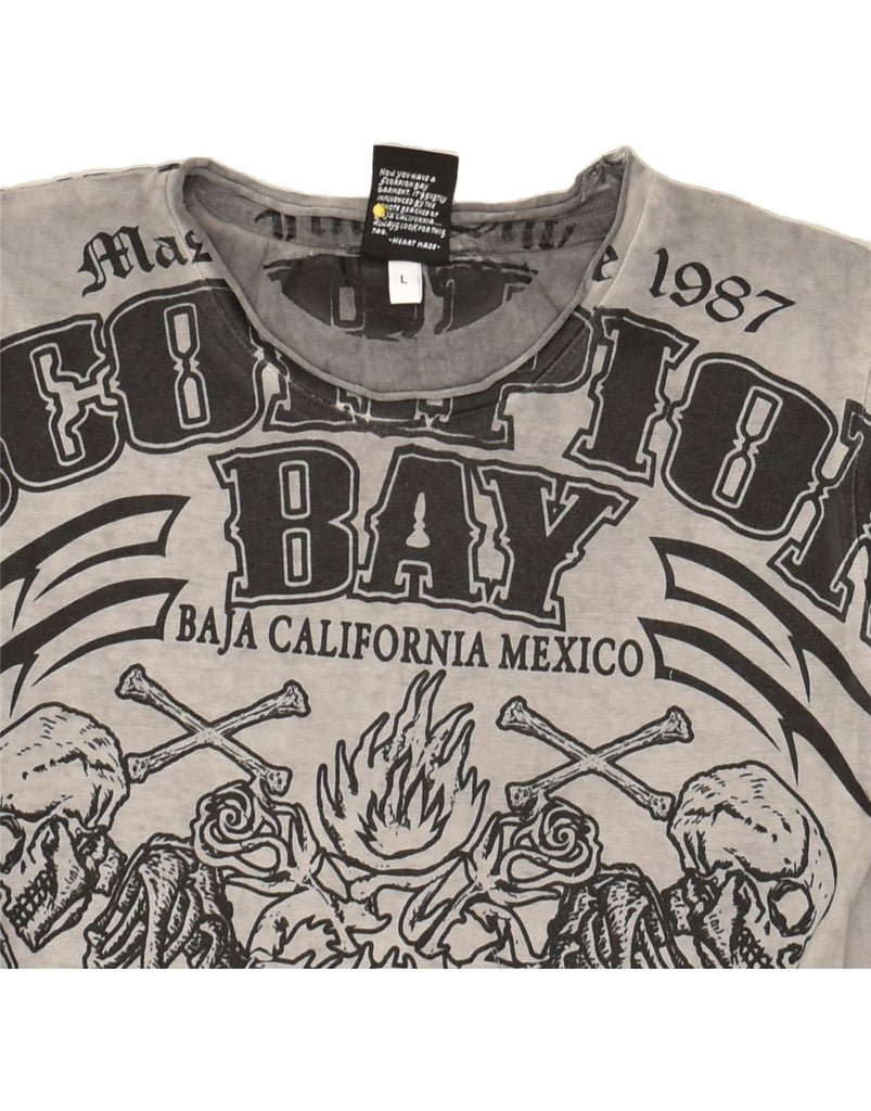 SCORPION BAY Boys Graphic T-Shirt Top 8-9 Years Large Grey Cotton | Vintage Scorpion Bay | Thrift | Second-Hand Scorpion Bay | Used Clothing | Messina Hembry 