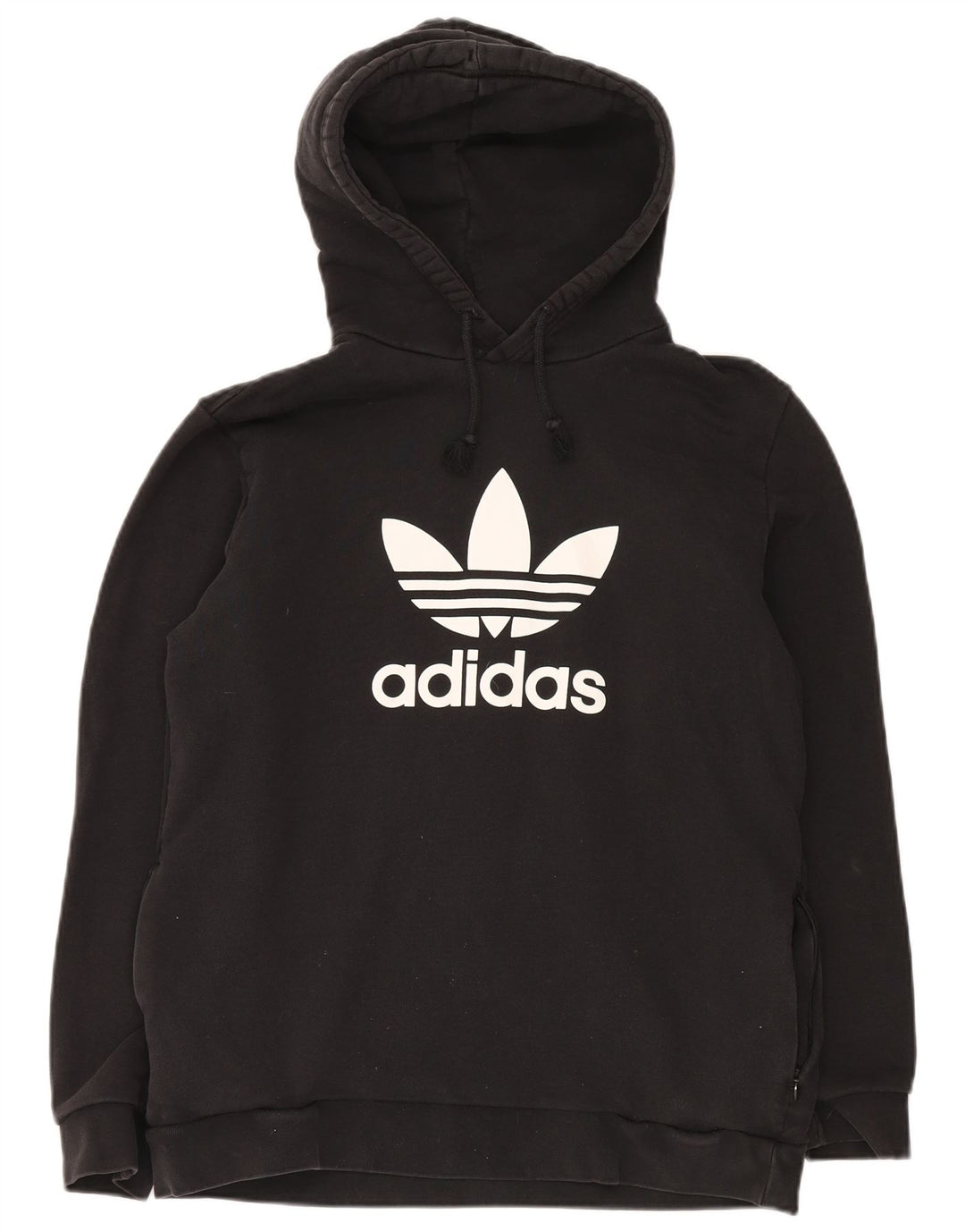 ADIDAS Mens Graphic Hoodie Jumper Large Black Cotton