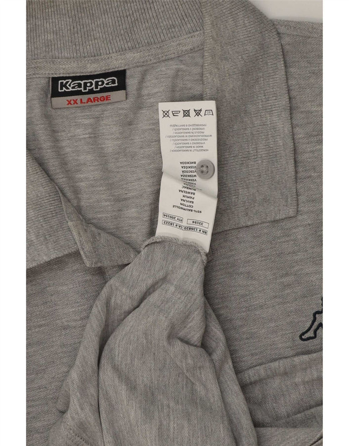 Kappa Mens Polo Shirt 2XL Grey Flecked Cotton
