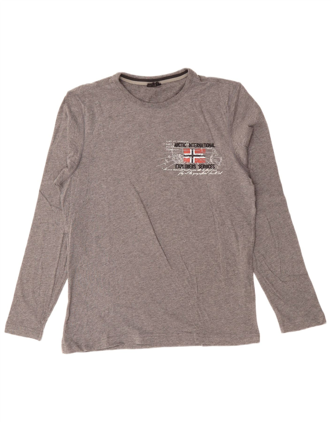 NAPAPIJRI Mens Graphic Top Long Sleeve Medium Grey