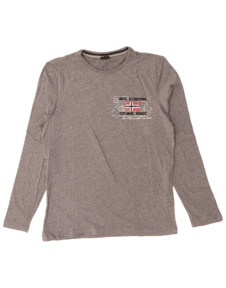 NAPAPIJRI Mens Graphic Top Long Sleeve Medium Grey