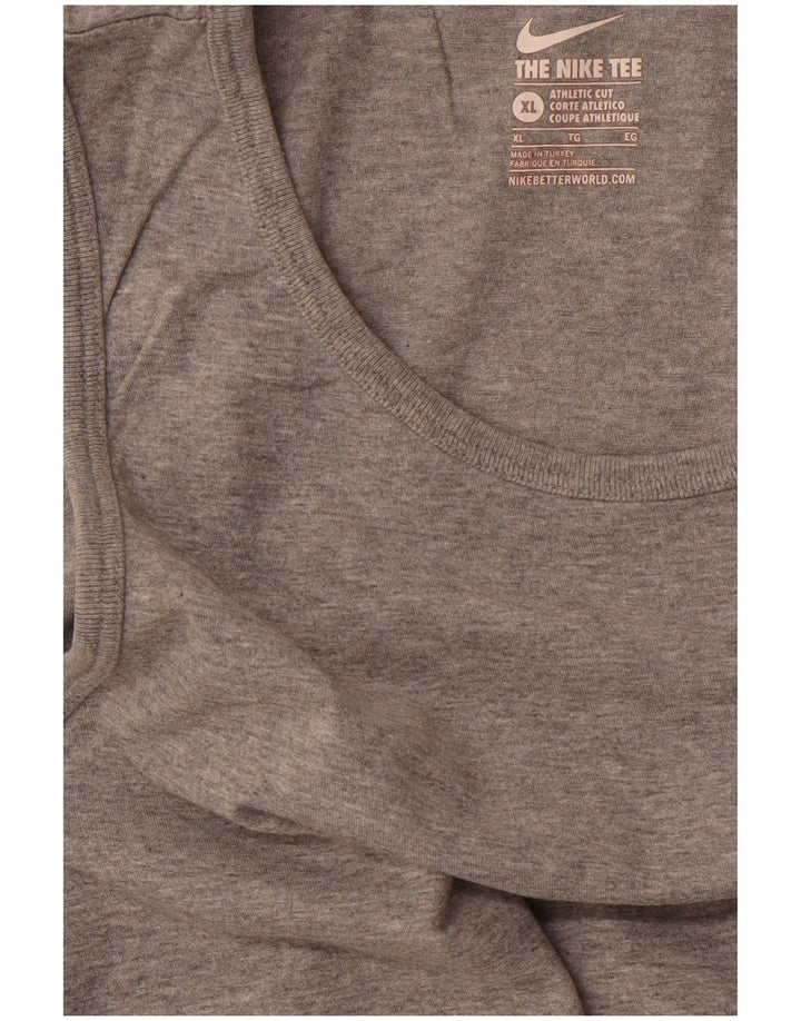NIKE Mens Athletic Cut Vest Top XL Grey Flecked