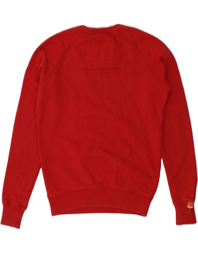 SUPERDRY Mens Vintage Graphic Sweatshirt Jumper Small Red Cotton | Vintage Superdry | Thrift | Second-Hand Superdry | Used Clothing | Messina Hembry 