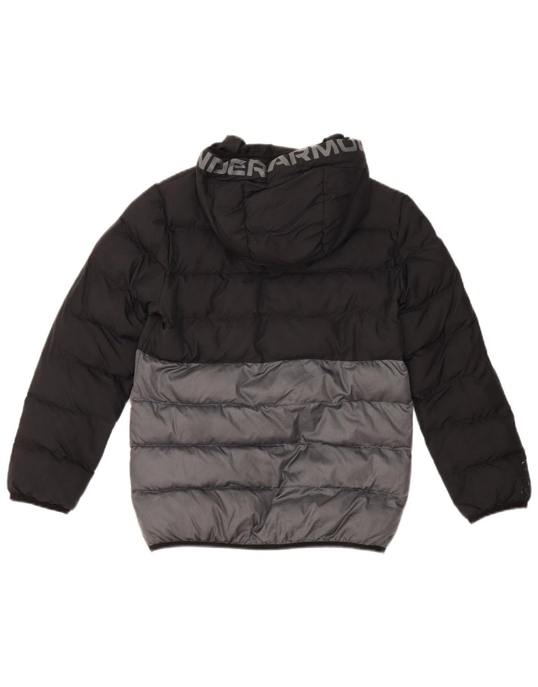 Under Armour Boys Graphic Padded Jacket 10-11 Years Black Colourblock