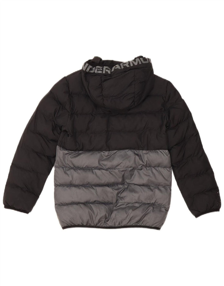 Under Armour Boys Graphic Padded Jacket 10-11 Years Black Colourblock