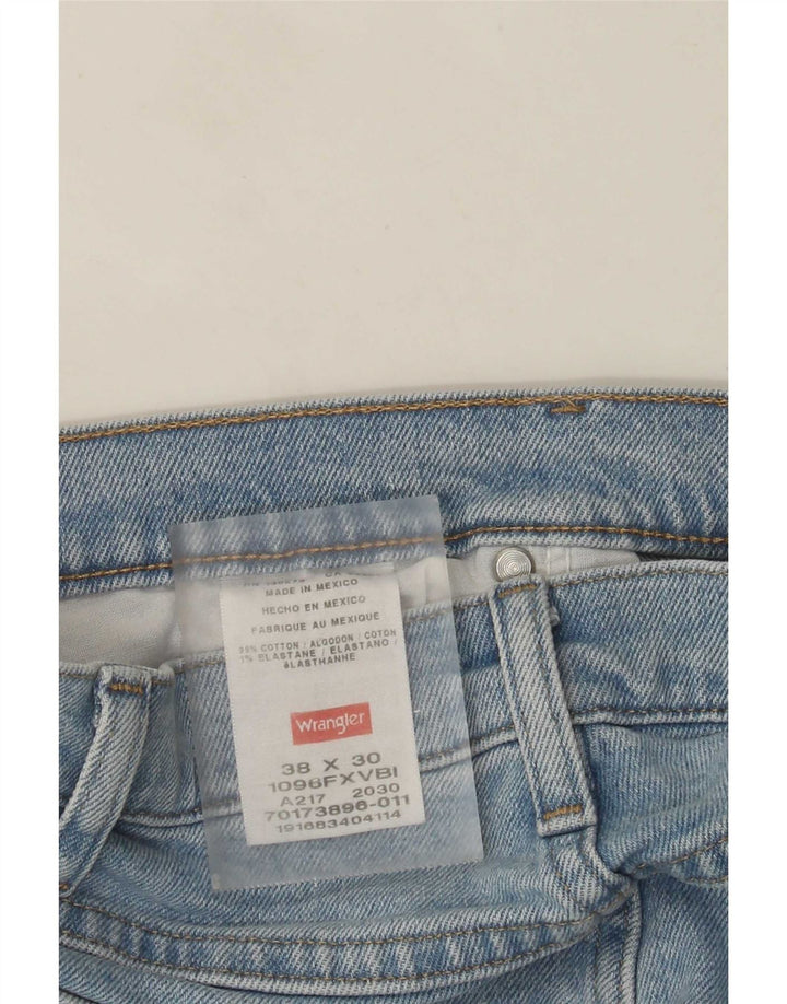 Wrangler Mens Straight Jeans W38 L30 Blue Cotton