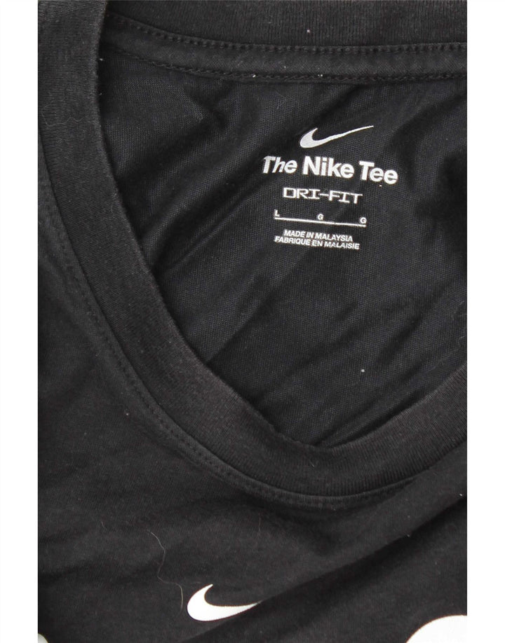 Nike Mens Dri Fit Graphic T-Shirt Top Large Black