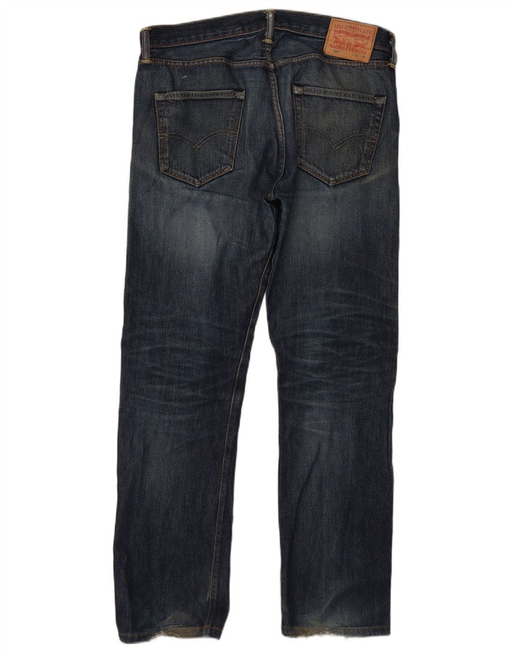 Levi's Mens 501 Straight Jeans W33 L34 Navy Blue Cotton