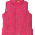 Joules Womens Padded Gilet UK 12 Medium Pink Cotton Classic