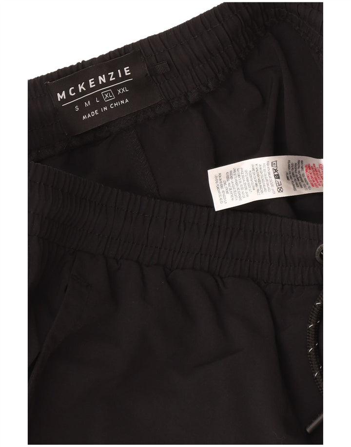 Mckenzie Mens Joggers Cargo Trousers XL W36 L30 Black Polyamide