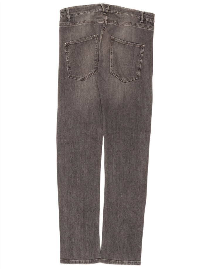 Benetton Womens Slim Jeans W31 L31 Grey Cotton