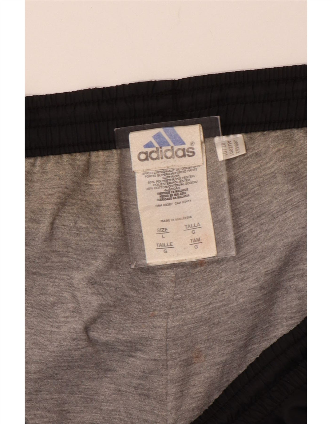 ADIDAS Mens Cargo Tracksuit Trousers Large Black Polyester