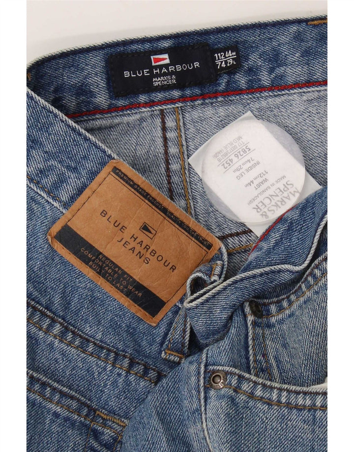 Marks & Spencer Mens Blue Harbour Straight Jeans W44 L29 Cotton