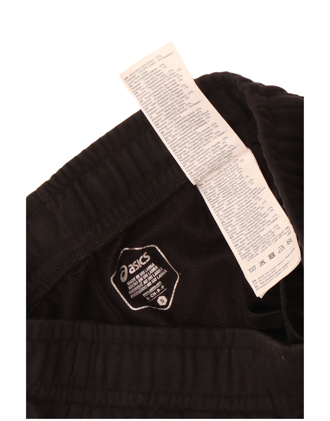 Asics Mens Graphic Tracksuit Trousers Joggers Small  Black Cotton