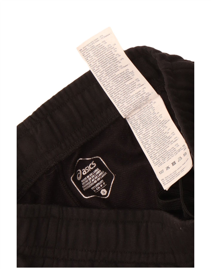 Asics Mens Graphic Tracksuit Trousers Joggers Small  Black Cotton