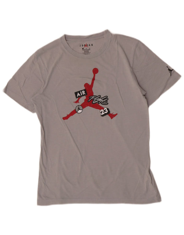 Jordan Boys Graphic T-Shirt Top 13-14 Years XL  Grey Cotton
